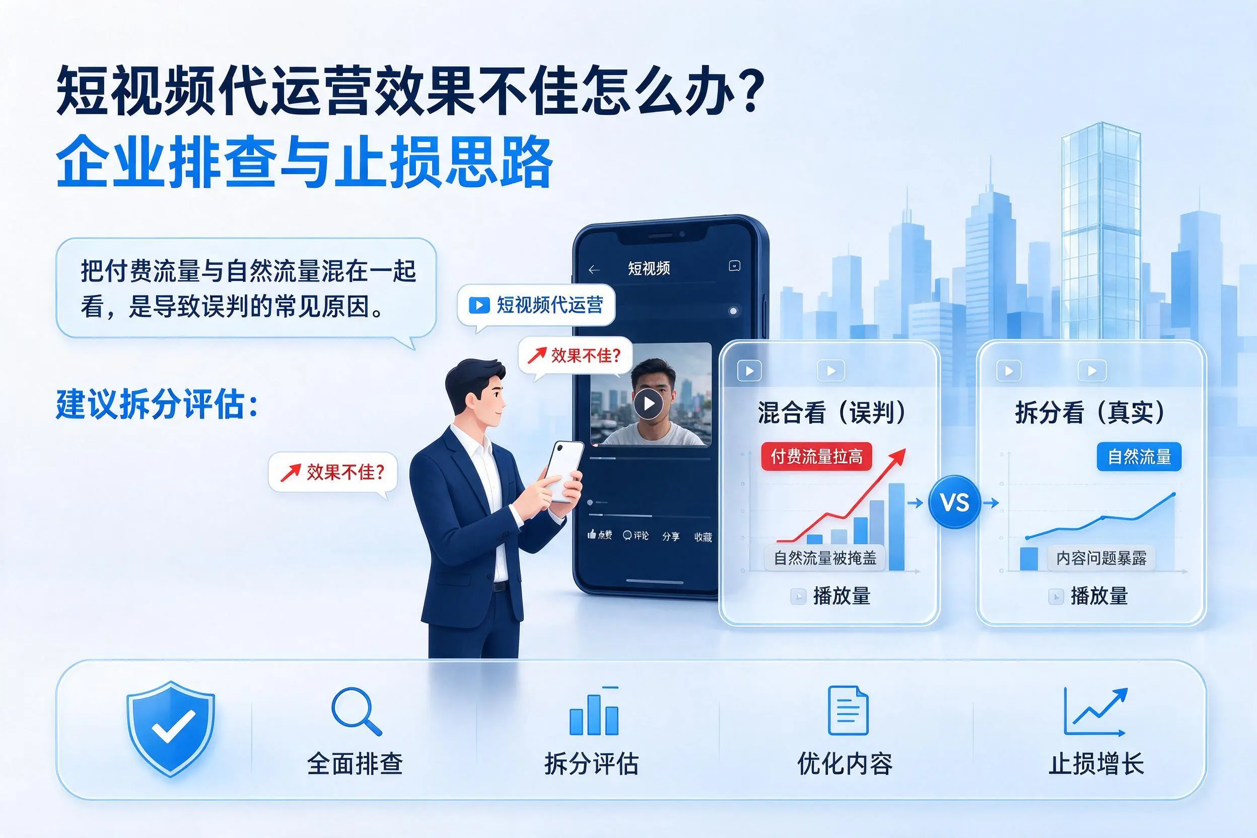短视频代运营效果不佳怎么办？酒泉企业排查与止损思路