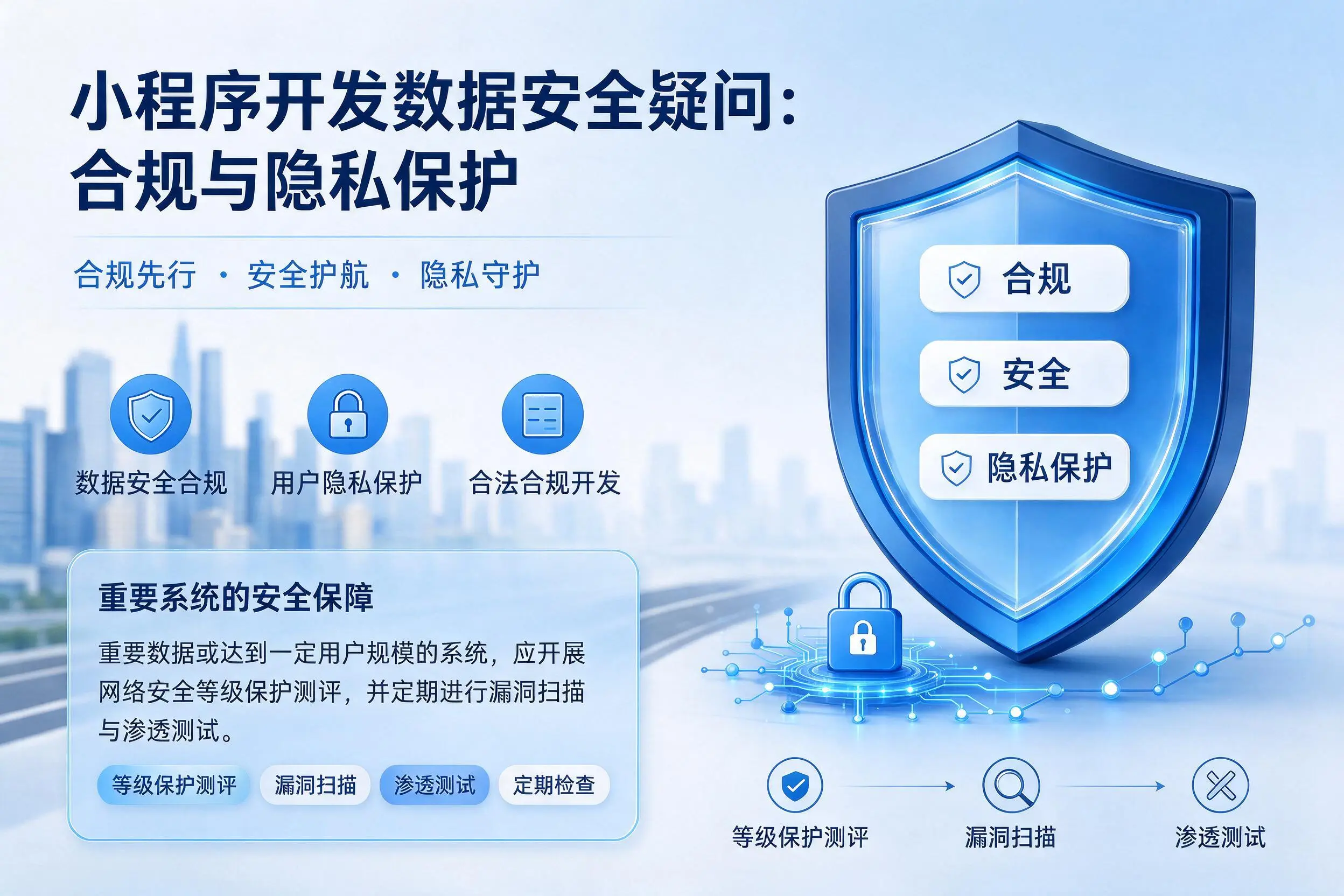 酒泉小程序开发数据安全疑问:合规与隐私保护