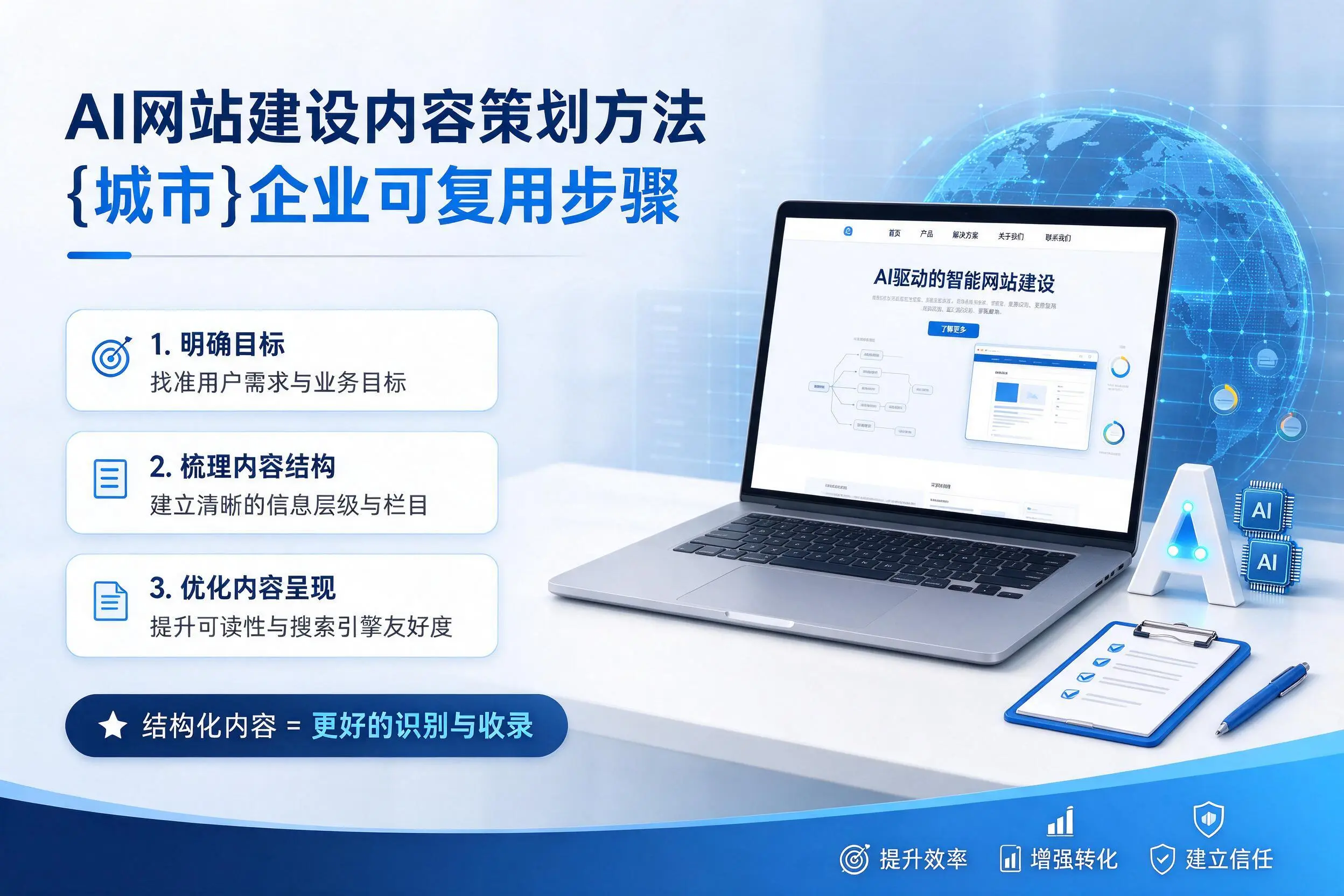 AI网站建设内容策划方法，酒泉企业可复用步骤