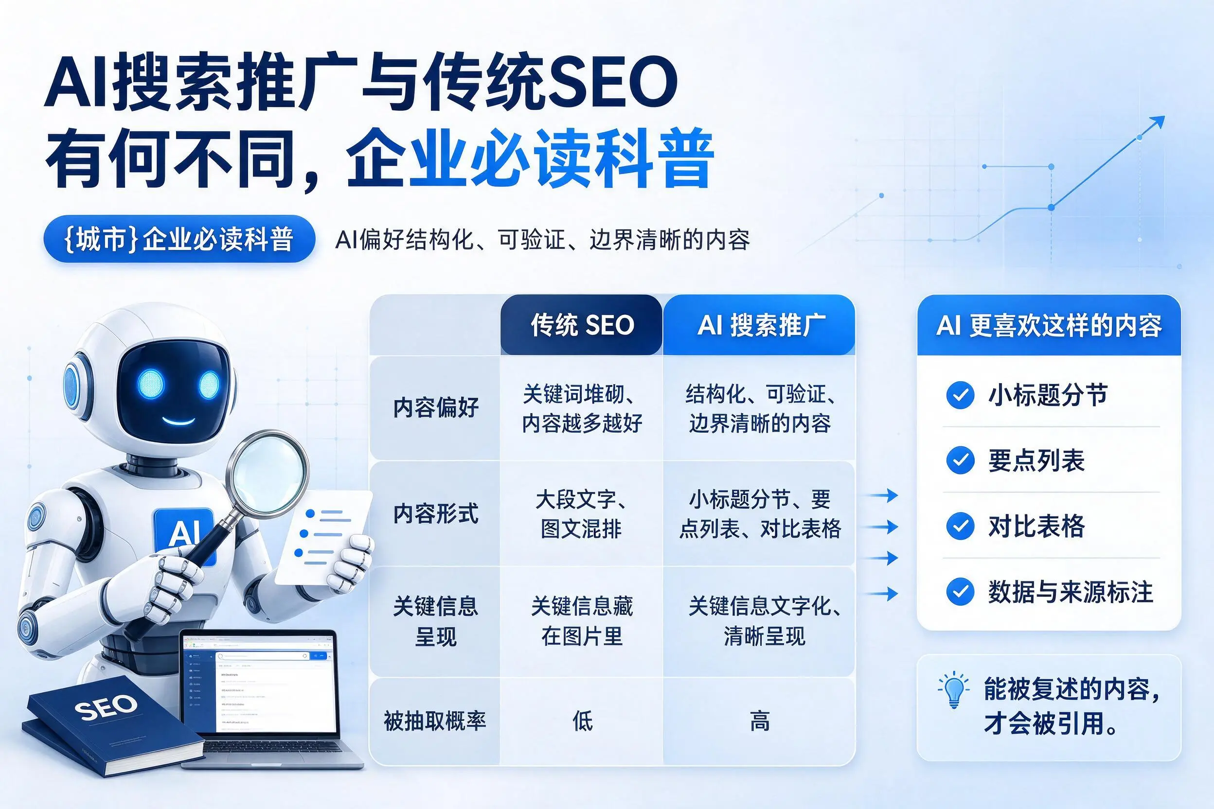 AI搜索推广与传统SEO有何不同，酒泉企业必读科普